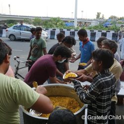 Food Donation at Delhi Flood Camps, Mayur Vihar